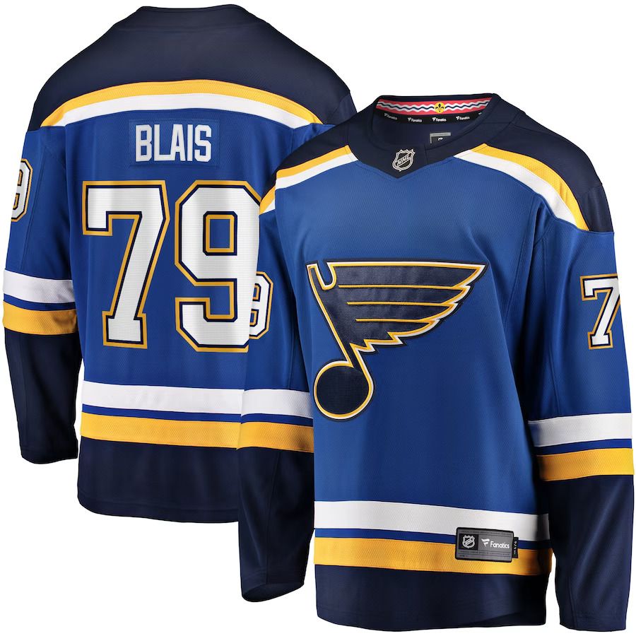 Men St. Louis Blues #79 Sammy Blais Fanatics Branded Blue Home Breakaway NHL Jersey->st.louis blues->NHL Jersey